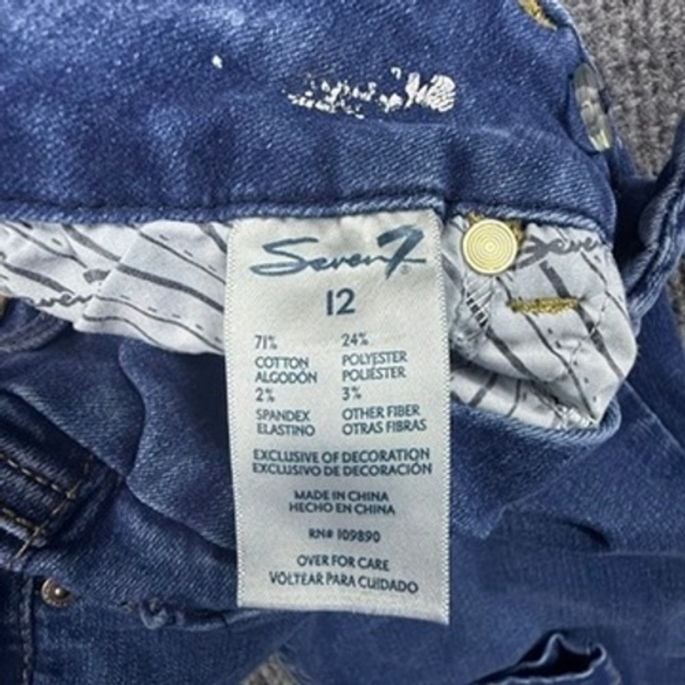 Seven7 Women's High-Rise Tummyless Slim Bootcut Jeans Denim Size 12 London Wash - Picture 9 of 14